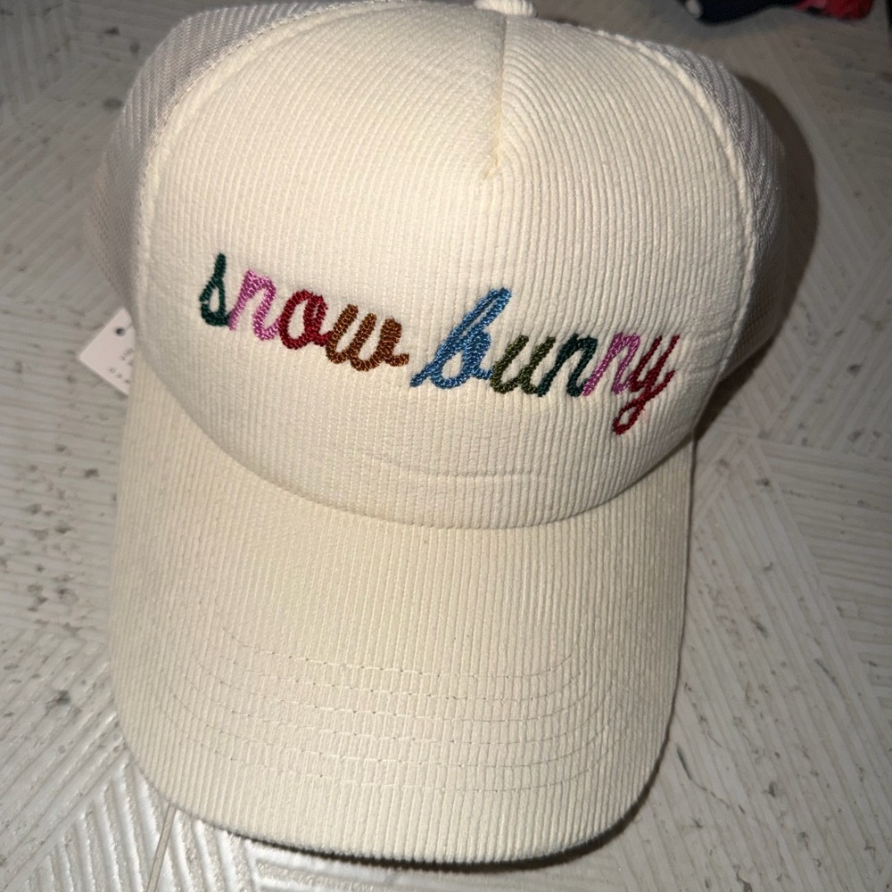 Anthropologie Cream 'Snow Bunny' Cap